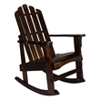 Shine Company Traditional Cedar Wood Adirondack Porch Rocker in Brown