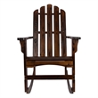 Shine Company Traditional Cedar Wood Adirondack Porch Rocker in Brown