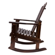 Shine Company Traditional Cedar Wood Adirondack Porch Rocker in Brown