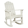 Shine Company Traditional Cedar Wood Adirondack Porch Rocker in White