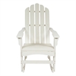 Shine Company Traditional Cedar Wood Adirondack Porch Rocker in White