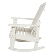 Shine Company Traditional Cedar Wood Adirondack Porch Rocker in White