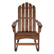 Shine Company Traditional Cedar Wood Adirondack Porch Rocker in Brown