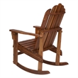 Shine Company Traditional Cedar Wood Adirondack Porch Rocker in Brown