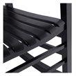 Montreal Outdoor Acacia Wood Rocking Chair with Slatted Back in Black