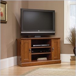 Camden Planked Corner TV Stand in Cherry Finish [144]