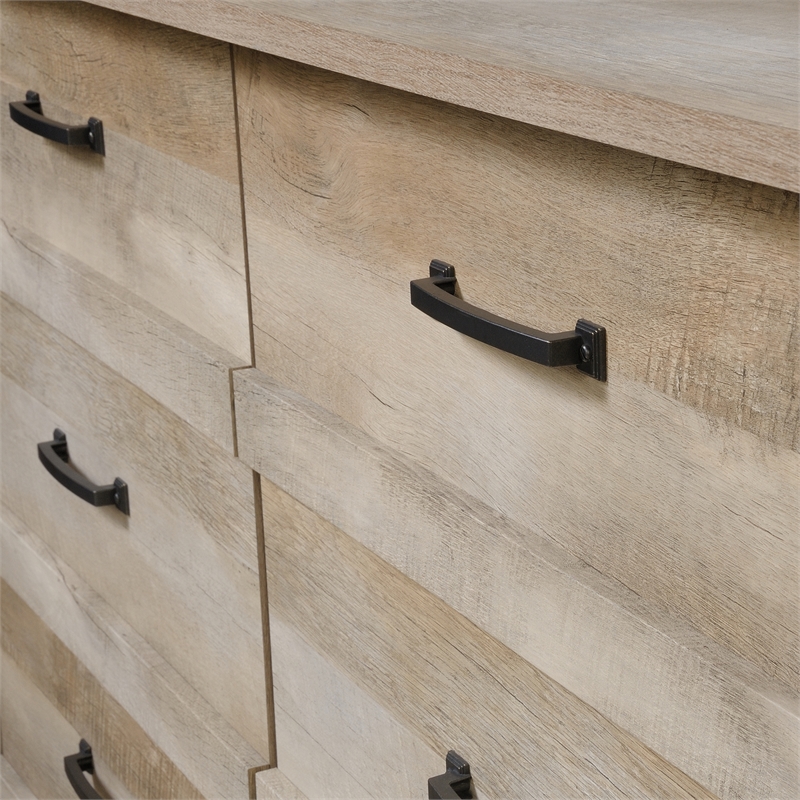 Sauder Cannery Bridge Engineered Wood 6-Drawers Double Dresser in Lintel Oak