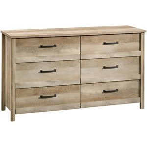 Sauder Cannery Bridge Engineered Wood 6-Drawers Double Dresser in Lintel Oak