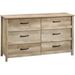 Sauder Cannery Bridge Engineered Wood 6-Drawers Double Dresser in Lintel Oak