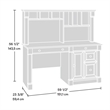 Sauder Palladia Engineered Wood Computer Desk With Hutch in Select Cherry
