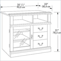   Cabinet w/Media Storage Cherry Finish TV Stand 042666017534  