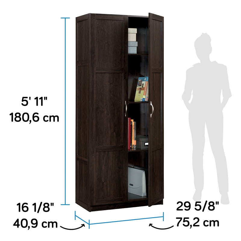 Sauder Select Engineered Wood Storage Cabinet in Cinnamon Cherry Finish
