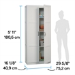 Sauder Select Engineered Wood Storage Cabinet in White Finish