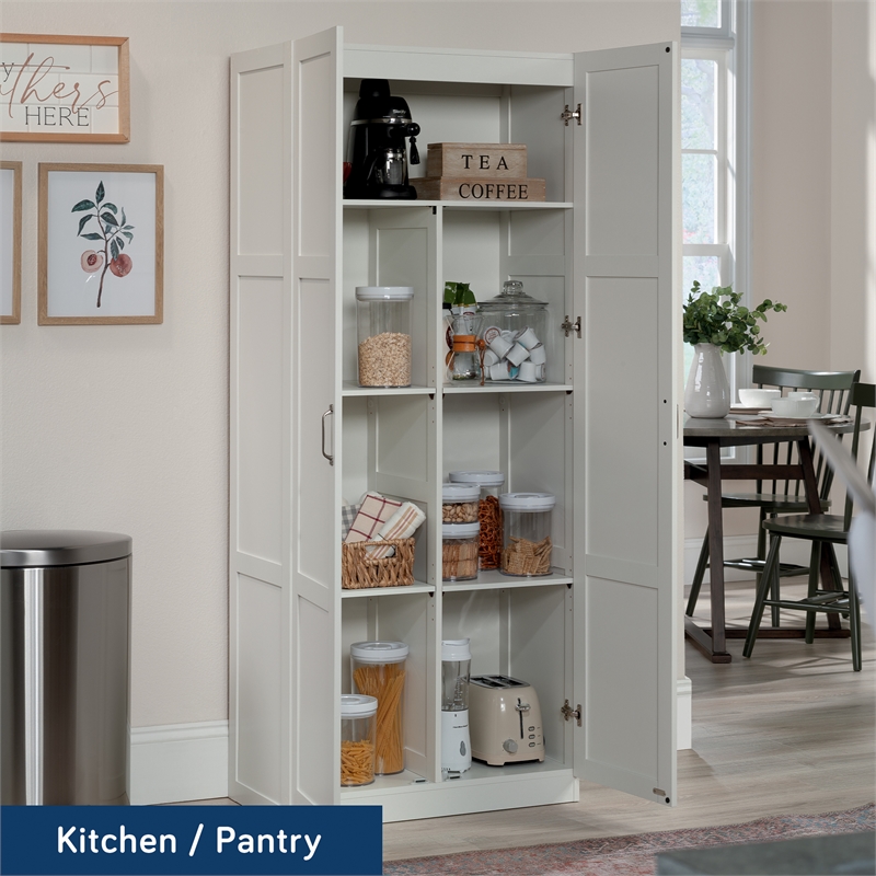 Sauder Select Engineered Wood Storage Cabinet in White Finish