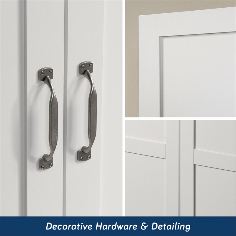 Sauder Select Engineered Wood Storage Cabinet in White Finish
