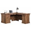 Sauder Palladia Engineered Wood L-Shaped Computer Desk in Vintage Oak
