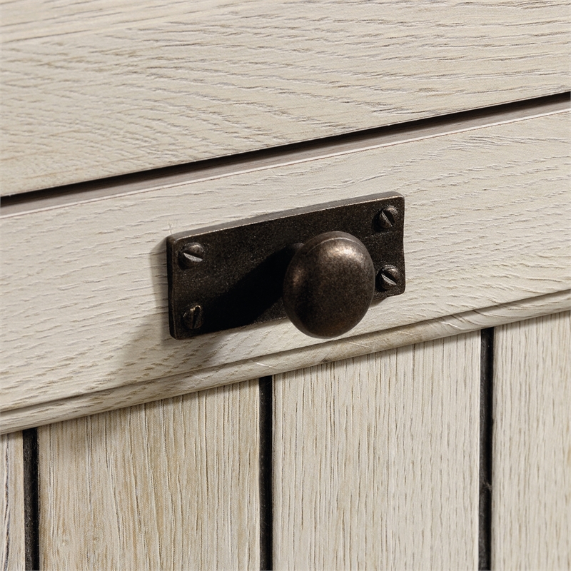 Sauder Costa Engineered Wood Executive Desk in Chalked Chestnut