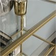 Sauder International Lux Metal 5 Shelf Bookcase in Satin Gold Finish