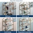 Sauder International Lux Metal 5 Shelf Bookcase in Satin Gold Finish