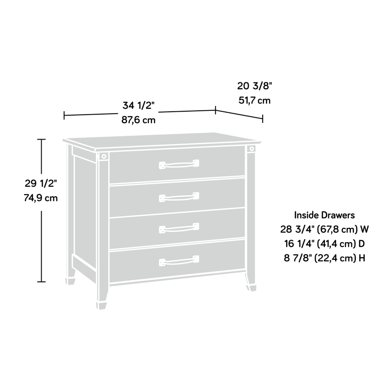 Sauder Carson Forge Engineered Wood Lateral File Cabinet in Washington Cherry