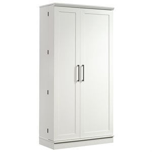 Sauder Homeplus 2-Door Engineered Wood Storage Cabinet in Soft White
