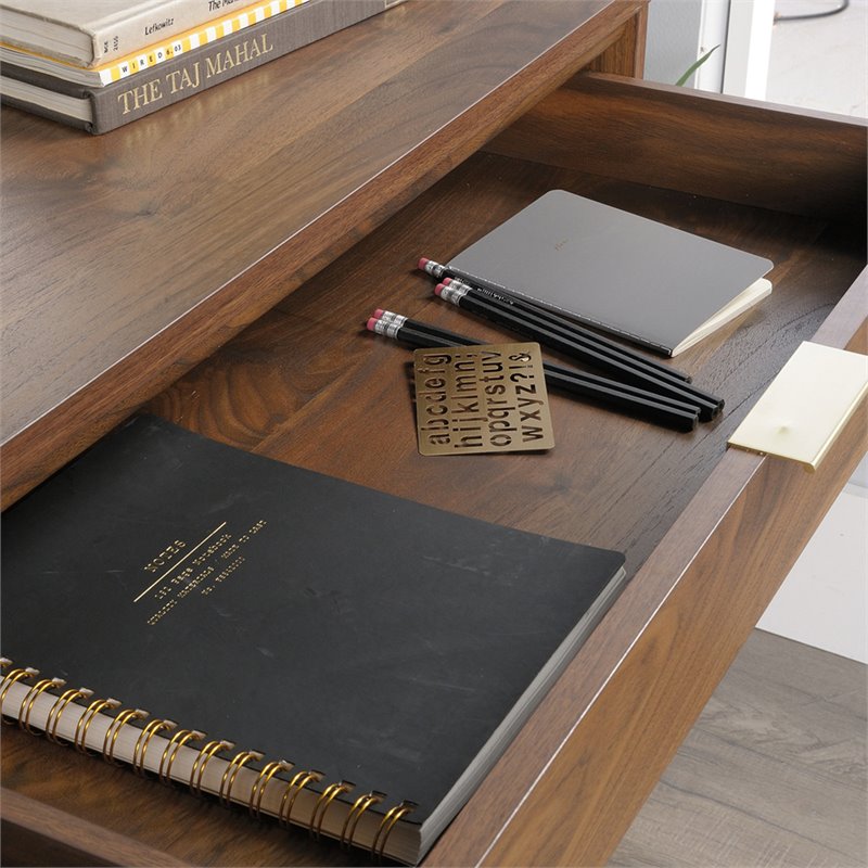 Sauder Clifford Place Engineered Wood Storage Cabinet in Grand Walnut
