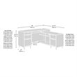 Sauder Clifford Place Engineered Wood L-Shaped Computer Desk in Grand Walnut