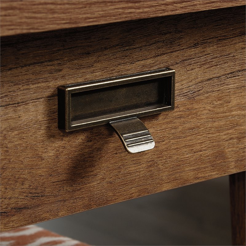 Sauder Trestle Executive Desk in Vintage Oak