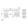 Sauder Trestle Engineered Wood Executive Desk in Chalked Chestnut
