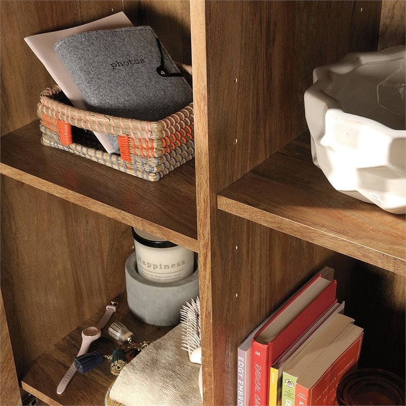 Sauder Cannery Bridge Engineered Wood Storage Cabinet in Sindoori Mango/Natural