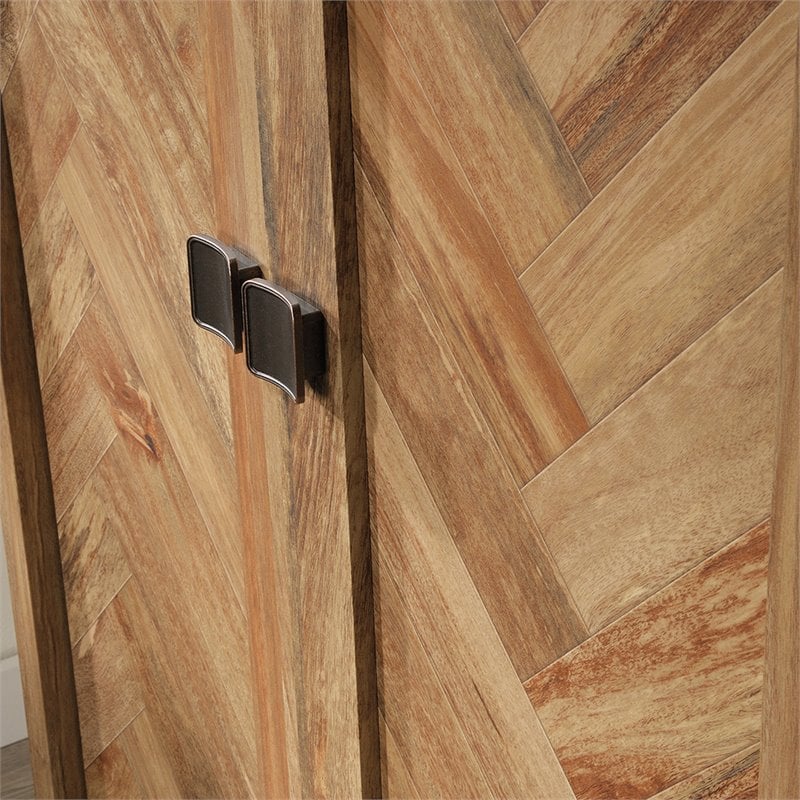 Sauder Cannery Bridge Engineered Wood Storage Cabinet in Sindoori Mango/Natural