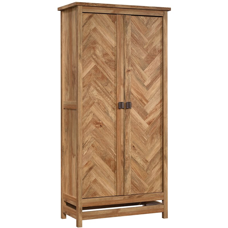 Sauder Cannery Bridge Engineered Wood Storage Cabinet in Sindoori Mango/Natural