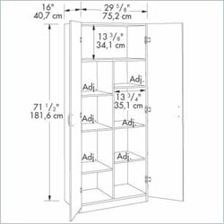 Sauder Beginnings Storage Cabinet 042666016087  