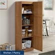 Sauder Engineered Wood Storage Pantry in Highland Oak Finish