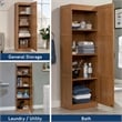 Sauder Engineered Wood Storage Pantry in Highland Oak Finish