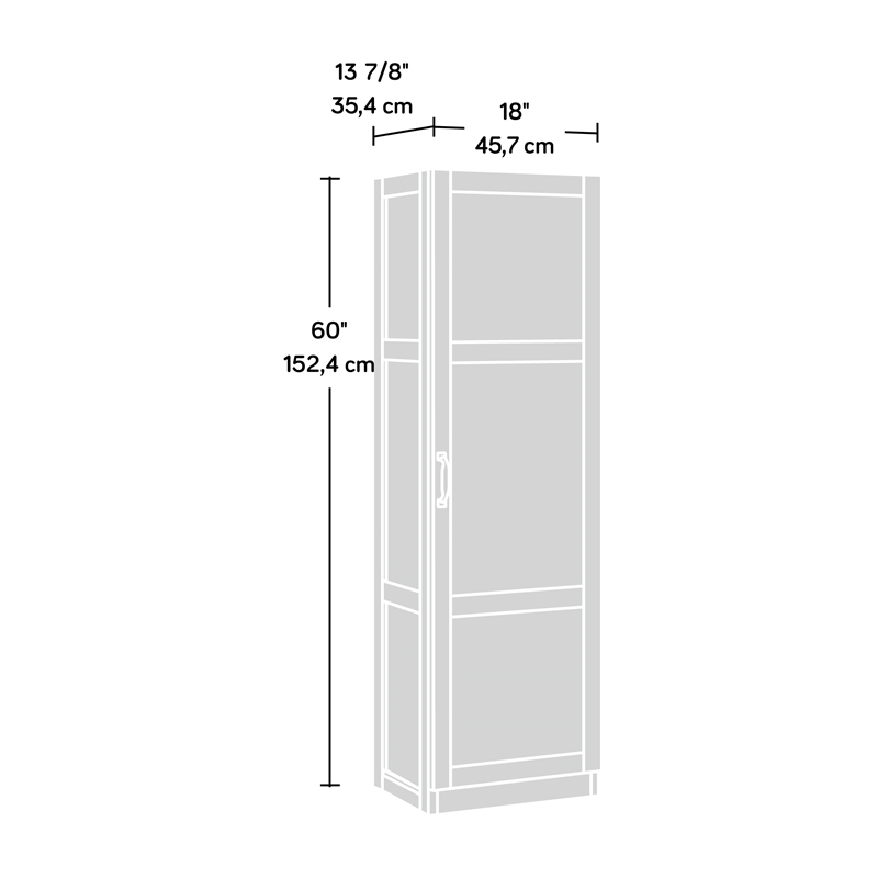 Sauder Engineered Wood Storage Pantry in Highland Oak Finish