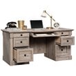 Sauder Palladia Engineered Wood Executive Desk in Split Oak Finish