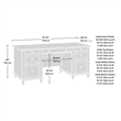 Sauder Hammond Engineered Wood Executive Desk in Emery Oak Finish