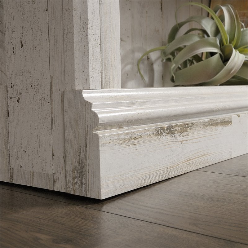 Sauder Select Engineered Wood 3-Shelf Bookcase in White Plank