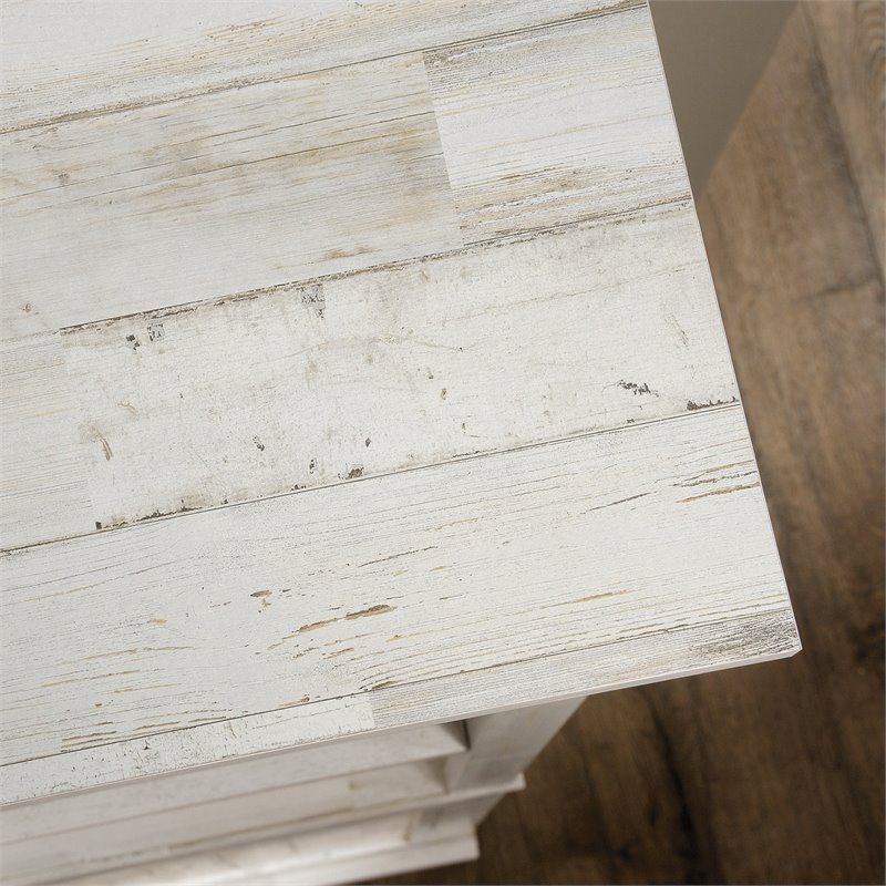 Sauder Select Engineered Wood 3-Shelf Bookcase in White Plank