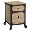 Sauder Steel River 2-Drawer Mobile File Cabinet in Milled Mesquite Beige