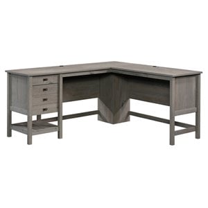 Sauder Cottage Road Engineered Wood L-Shaped Computer Desk in Mystic Oak