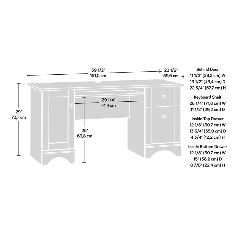 Sauder Select Engineered Wood Computer Desk in Laurel Oak