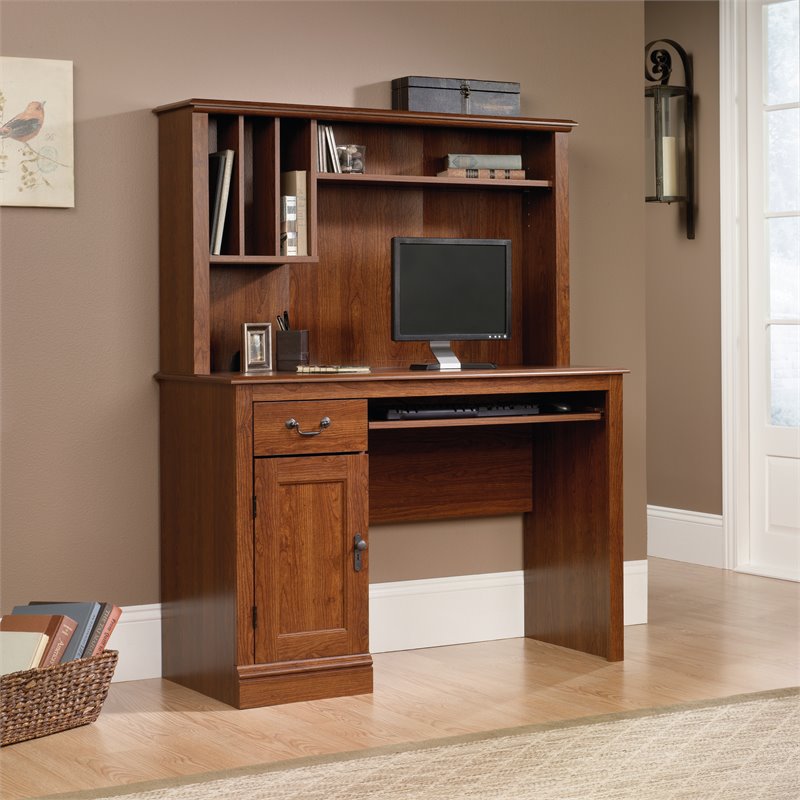 Camden Country Computer Desk with Hutch Features