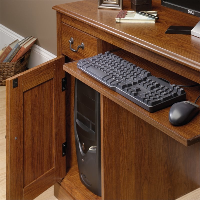 Camden Country Computer Desk with Hutch Features