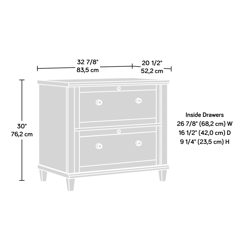 Sauder Hammond Engineered Wood Lateral File Cabinet in Chalk Oak