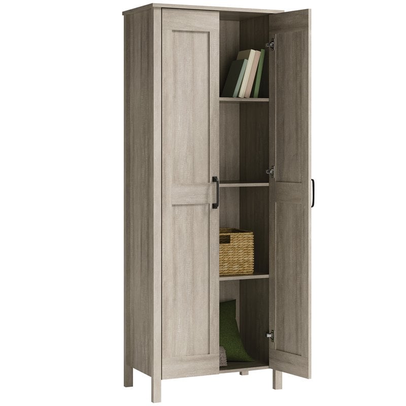 Sauder Engineered Wood 2-Door Storage Cabinet in Spring Maple Finish