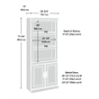 Sauder Heritage Hill Engineered Wood 5-Shelf Bookcase in Classic Cherry
