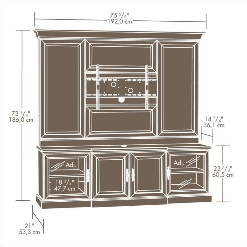 Sauder Heritage Hill Wall Entertainment Center  