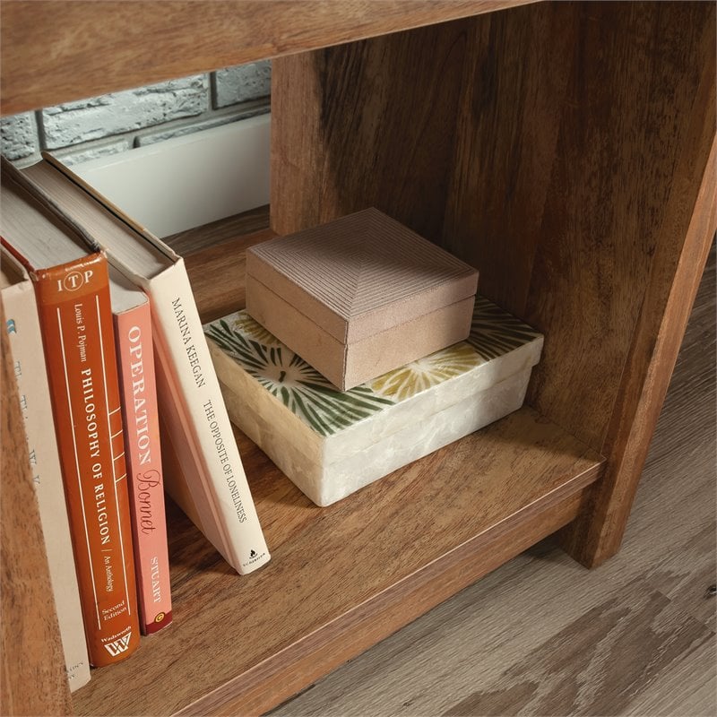 Sauder River Ranch Engineered Wood Night Stand in Sindoori Mango/Natural Finish